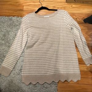 Pretty creamy and tan sweater